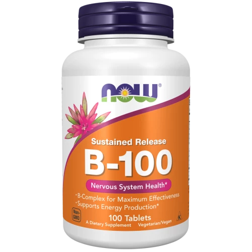 NOW - Vitamin B-100 Sustained Release - 100 tabletek